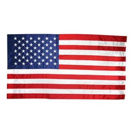 Annin Flagmakers 378845 Nyl-Glo U.S. Flag With Flagpole Sleeve And Tab- 3 Ft. X 5 Ft.